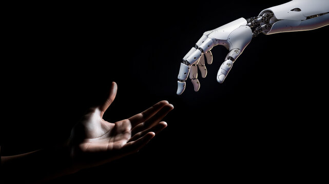 Black x AI hand connecting
